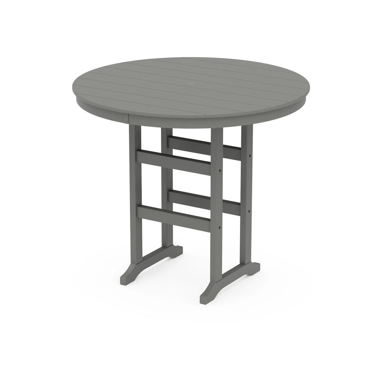 POLYWOOD Table, 48" Diameter - Slate Gray