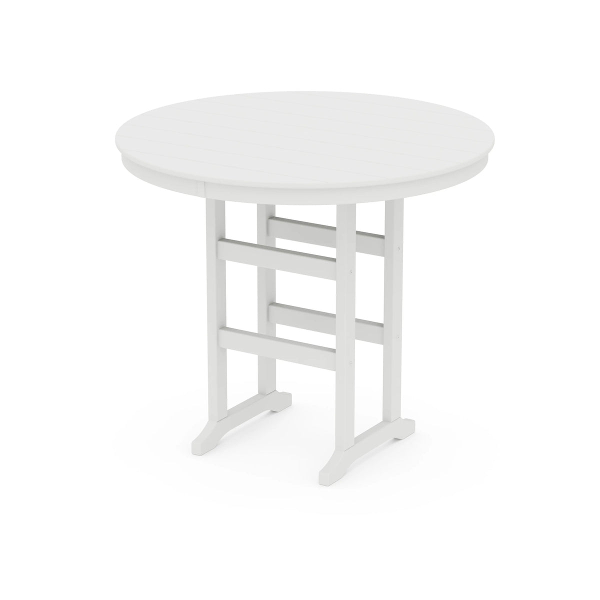 POLYWOOD Table, 48" Diameter - White