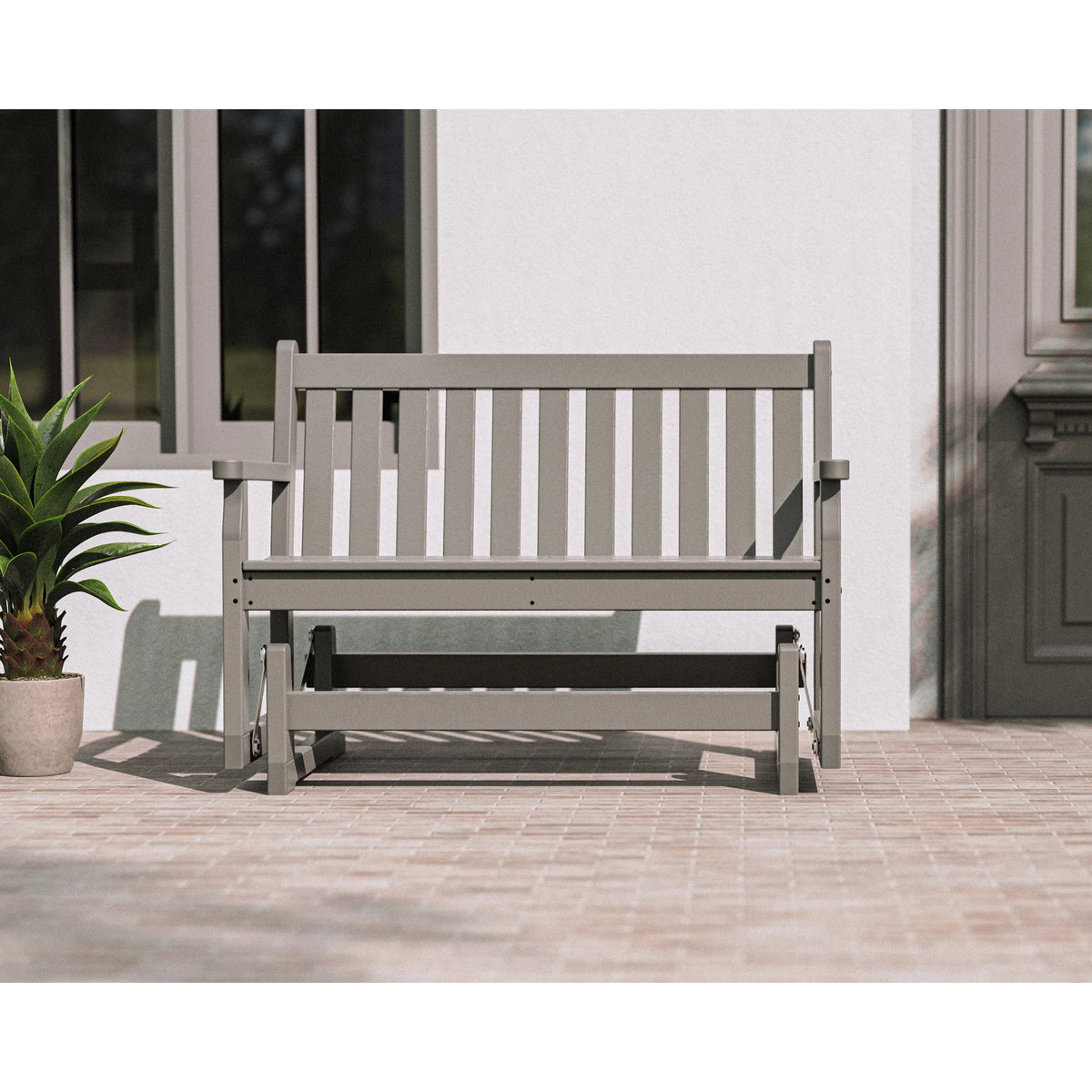 POLYWOOD Black Glider, 47 1/2" Wide - photo 3