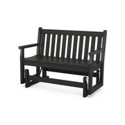 POLYWOOD Black Glider, 47 1/2" Wide - Black