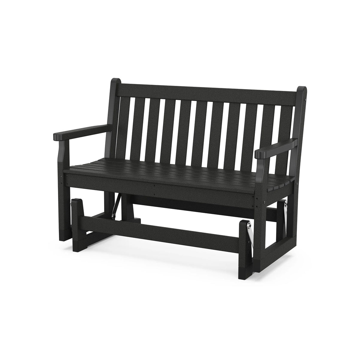 POLYWOOD Black Glider, 47 1/2" Wide - Black