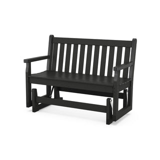 POLYWOOD Black Glider, 47 1/2" Wide - Black