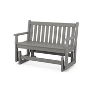 POLYWOOD Black Glider, 47 1/2" Wide - Slate Gray
