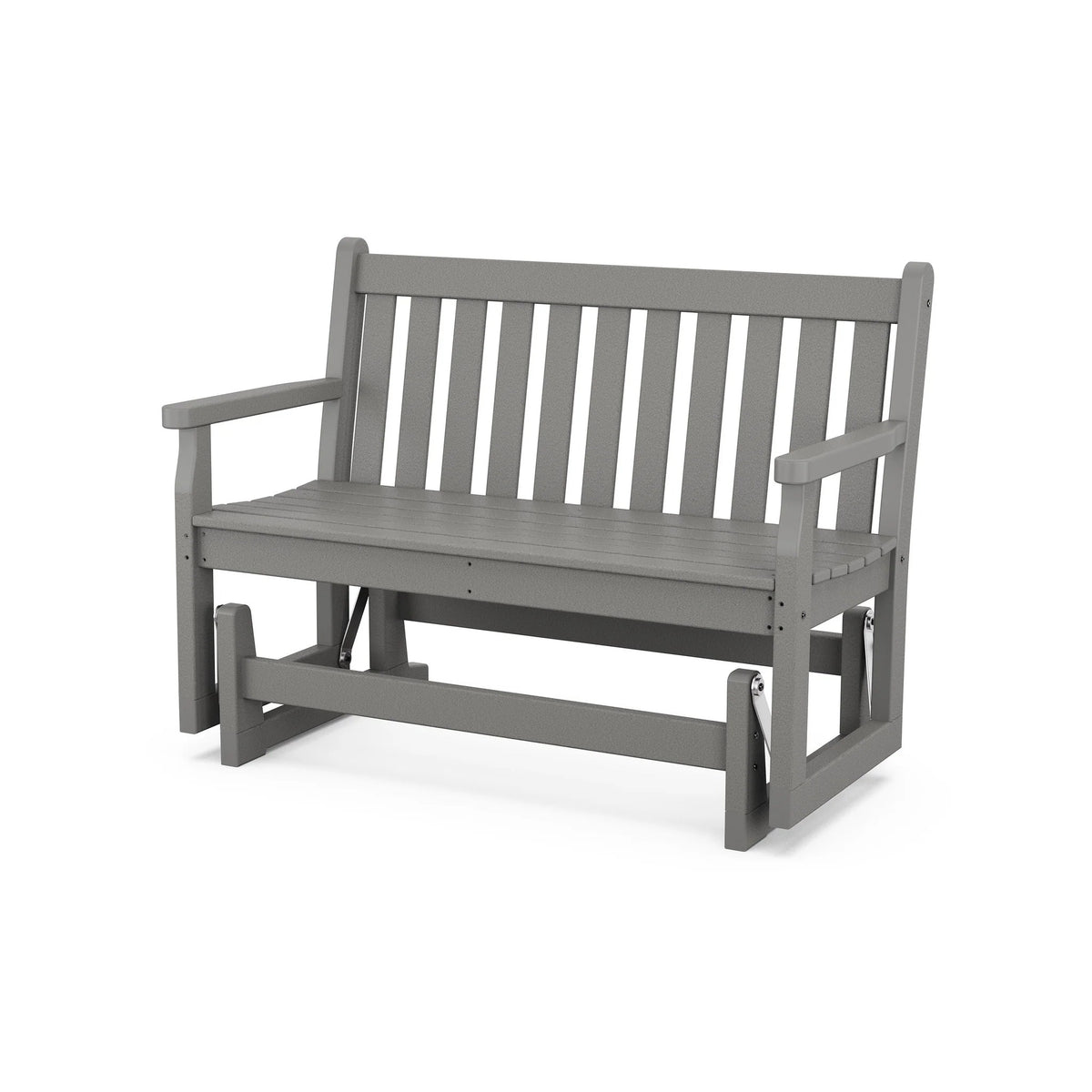 POLYWOOD Black Glider, 47 1/2" Wide - Slate Gray