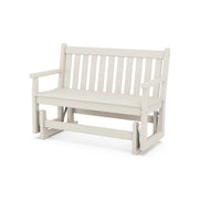 POLYWOOD Black Glider, 47 1/2" Wide - Sand