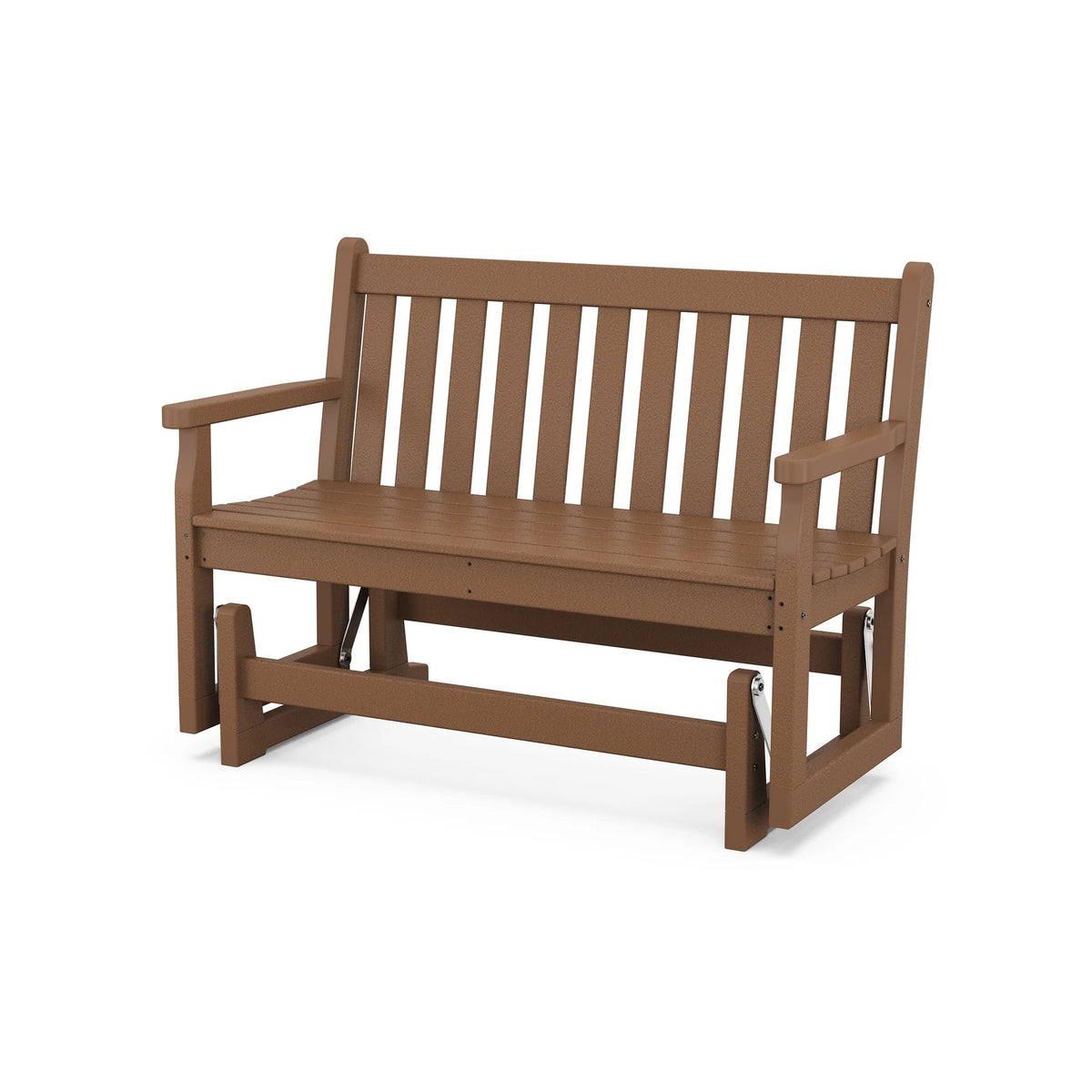 POLYWOOD Black Glider, 47 1/2" Wide - Teak