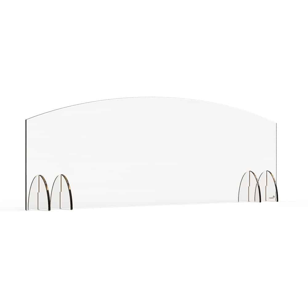 Rosseto Avant Guarde Acrylic Sneeze Guard, Clear - 48" x 4 11/16" x 15 1/2"