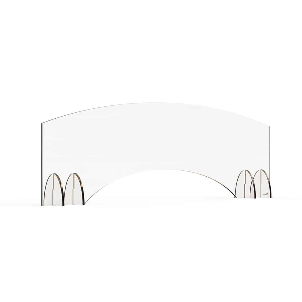 Rosseto Avant Guarde Acrylic Sneeze Guard, Clear - 48" x 4 11/16" x 15 1/2"