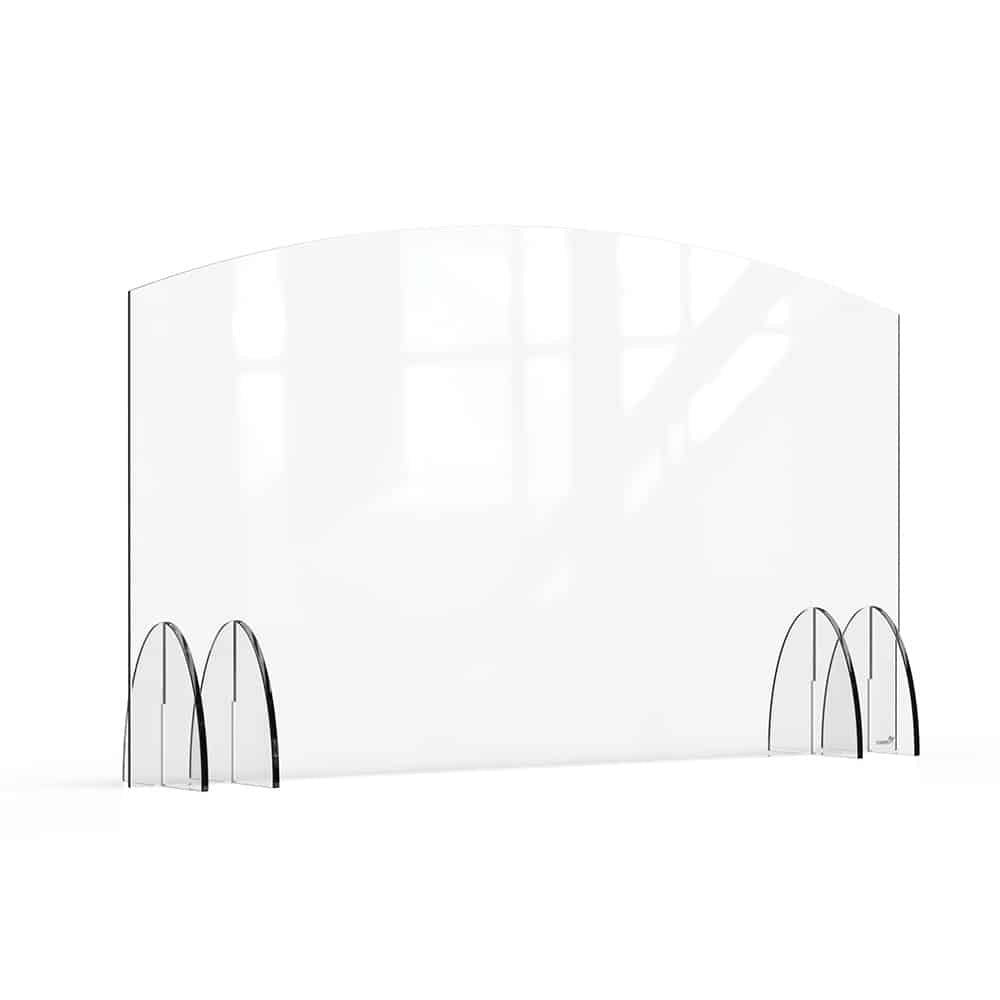 Rosseto Avant Guarde Acrylic Sneeze Guard, Clear - 48" x 8" x 28"