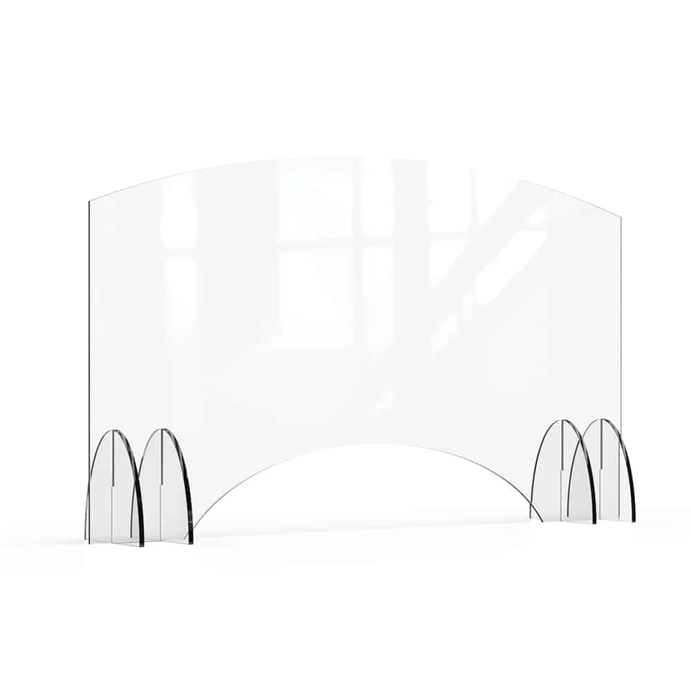 Rosseto Avant Guarde Acrylic Sneeze Guard, Clear - 48" x 8" x 28"