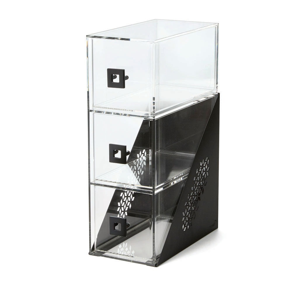 Rosseto Mosaic Acrylic Bakery Display Case, 12" Wide, Black - 7"