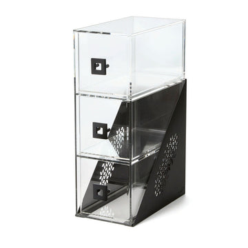 Rosseto Mosaic Acrylic Bakery Display Case, 12" Wide, Black - 7"