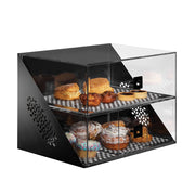 Rosseto Mosaic Acrylic Bakery Display Case, 12" Wide, Black - 18"