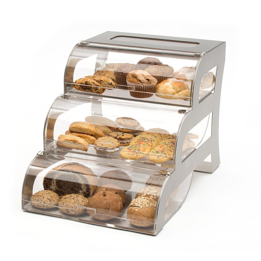 Rosseto Bakery Display Case, 15 1/2" High - Silver