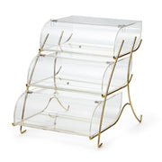 Rosseto Acrylic Pastry Case, 15 3/4" x 21 7/8", Clear - Brass