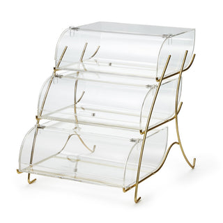 Rosseto Acrylic Pastry Case, 15 3/4" x 21 7/8", Clear - Brass