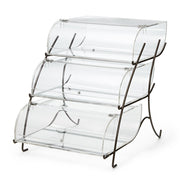 Rosseto Acrylic Pastry Case, 15 3/4" x 21 7/8", Clear - Bronze