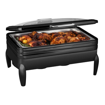 Rosseto CP401F De Luxe Stainless Steel Induction Chafer, 9.51 qt., Silver - Default Title
