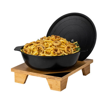 Rosseto CW002BK Cooklite Cast Aluminum Casserole Dish, 2 qt., Black - Default Title