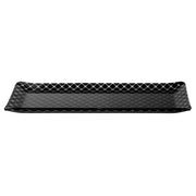 Rosseto Kalderon Zenit Glass Tray, 7 15/16" x 22 1/2" - Black