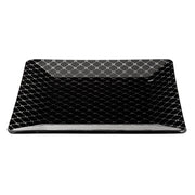Rosseto Kalderon Zenit Glass Platter, 13 7/8" x 13 7/8" - Black