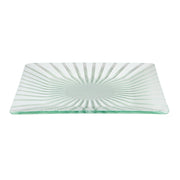 Rosseto Kalderon Stelo Glass Platter, 13 7/8" x 13 7/8" - White