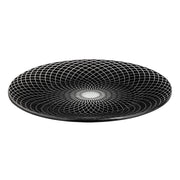 Rosseto Kalderon Spiro Glass Platter, 15 5/8" Diameter - Black