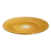 Rosseto Kalderon Spiro Glass Platter, 15 5/8" Diameter - Gold