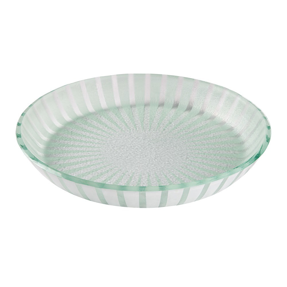 Rosseto Kalderon Stelo Glass Bowl, 14 3/16" Diameter, 2/Set - White