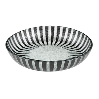 Rosseto Kalderon Stelo Glass Bowl, 10 13/16" Diameter, 2/Set - Black