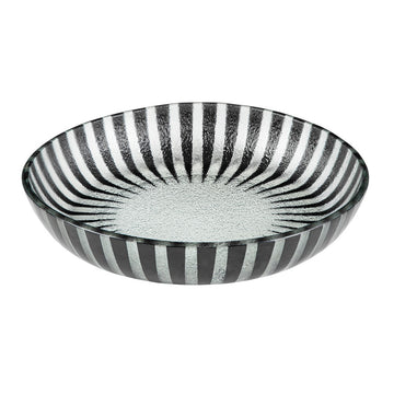 Rosseto Kalderon Stelo Glass Bowl, 10 13/16" Diameter, 2/Set - Black