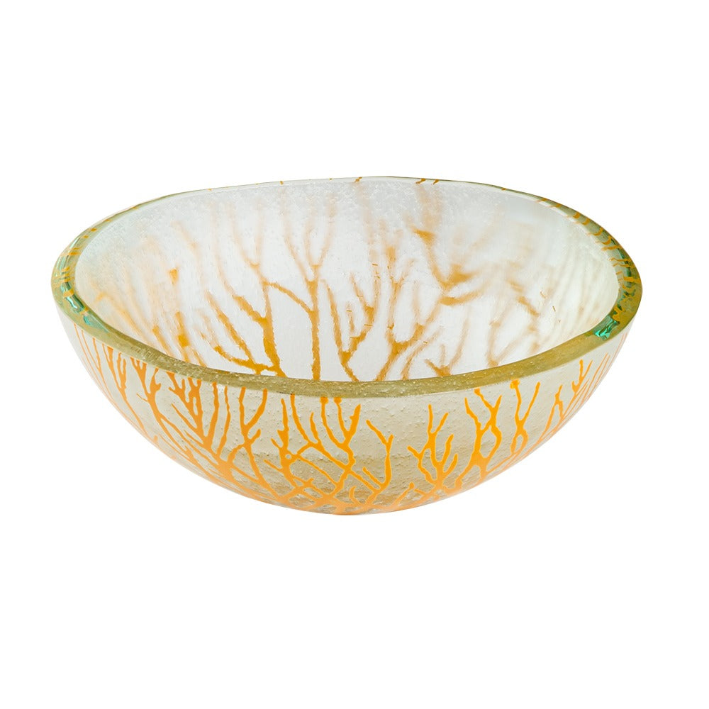 Rosseto Kalderon Radici Glass Bowl, 7 15/16" Diameter, 3/Set - Yellow