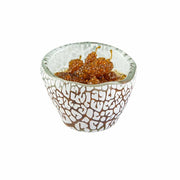 Rosseto Kalderon Zenit Glass Bowl, 3 3/8" Diameter, White, 12/Pack - Foglia