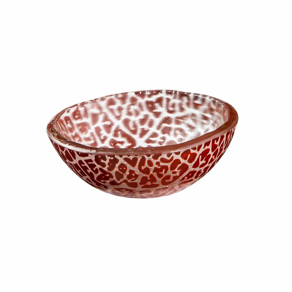 Rosseto Kalderon Zenit Glass Bowl, 3 1/2" Diameter, 12/Pack - Red