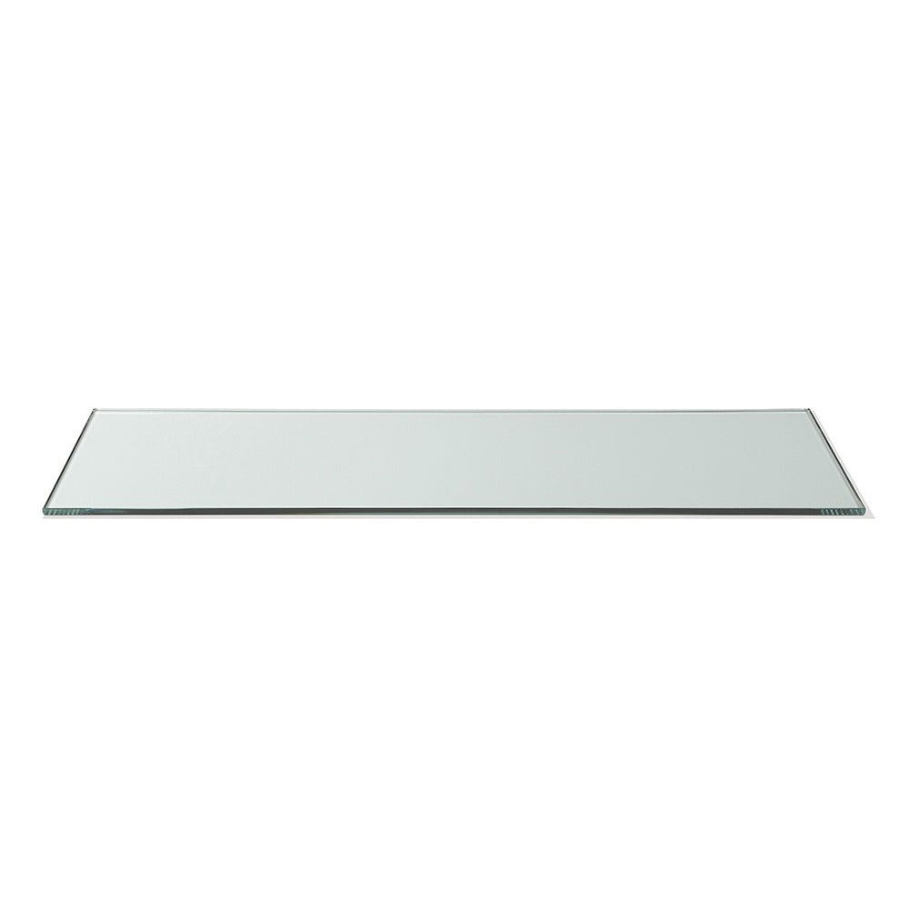 Rosseto Glass Riser Shelf, 7/16" High, Clear - 33 1/2" x 7 3/4" Rectangular Narrow