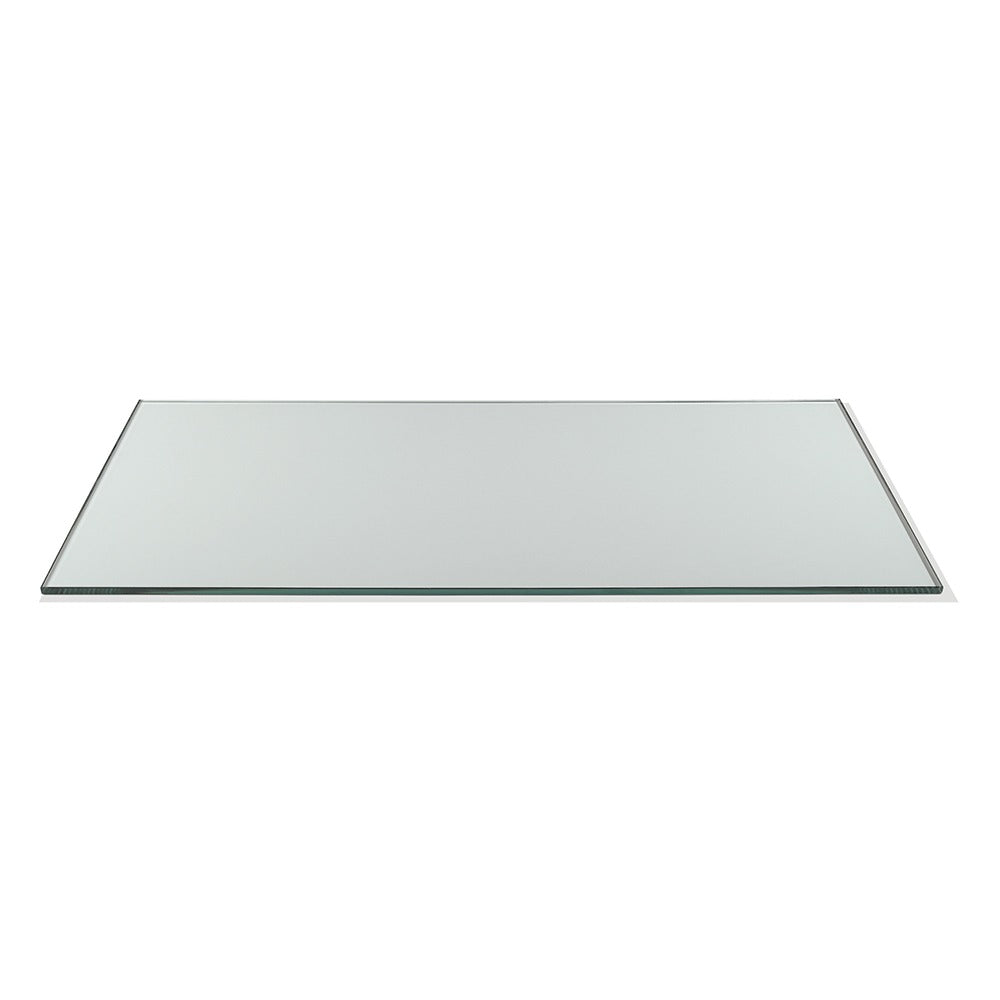 Rosseto Glass Riser Shelf, 7/16" High, Clear - 33 1/2" x 14" Rectangular Wide