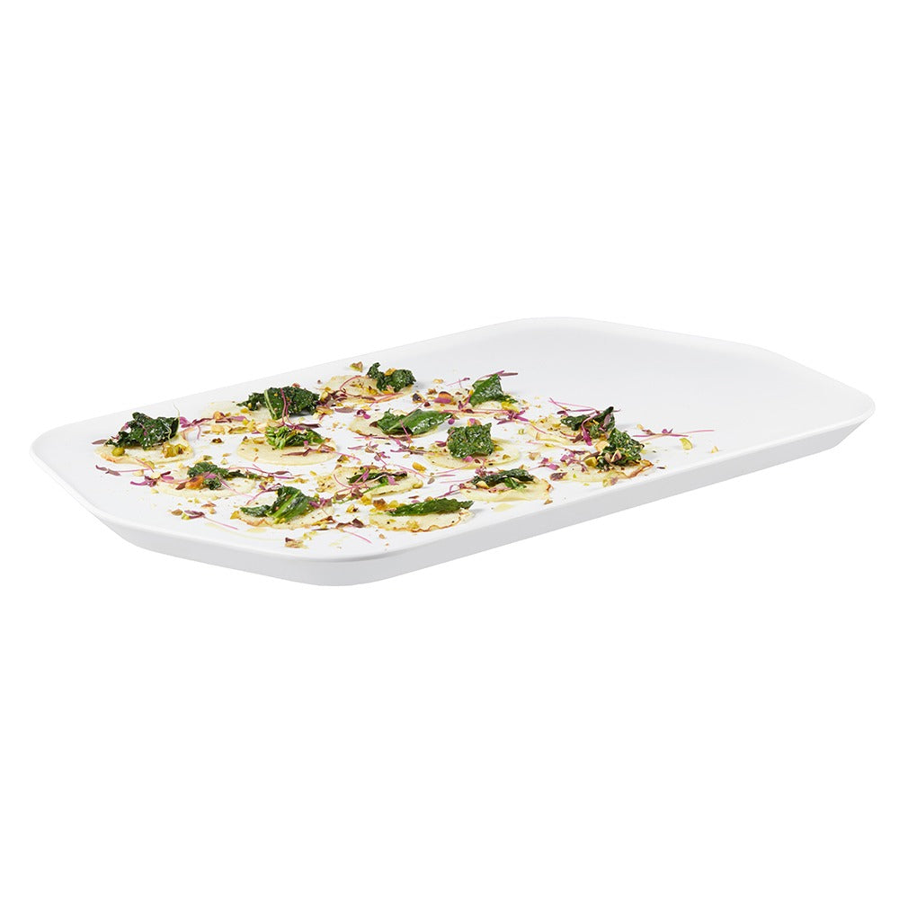 Rosseto MEL024 Forme Melamine Tray, 12 3/8" x 20 3/8", White, 3/Case - Default Title