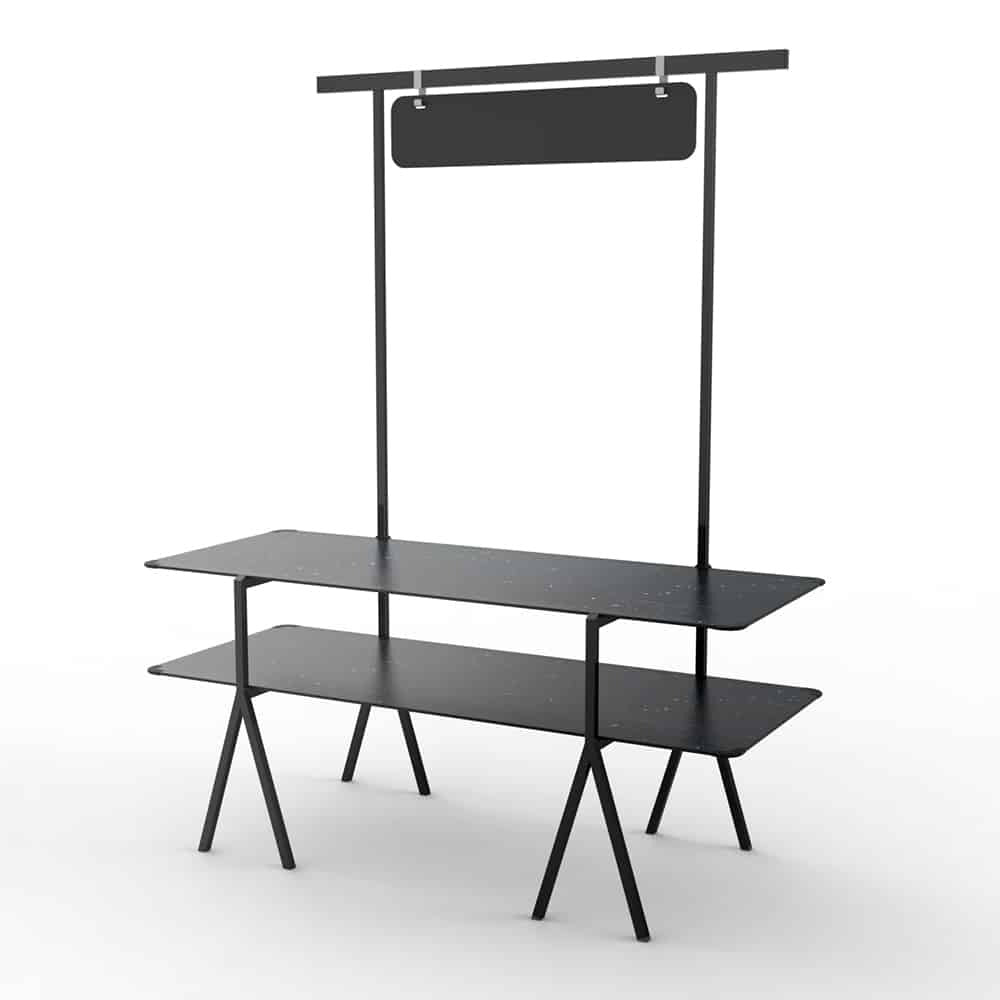 Rosseto Display Table, 30" x 71" - Black