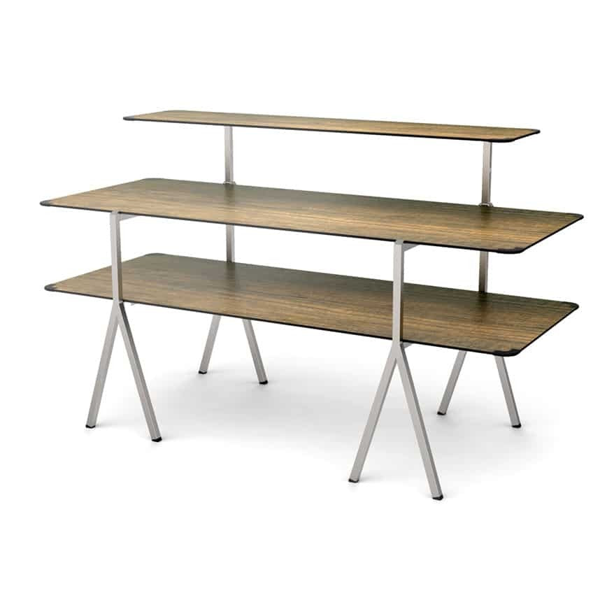 Rosseto High-Pressure Laminate Display Table, 30" x 71" - Brown