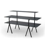 Rosseto High-Pressure Laminate Display Table, 30" x 71" - Black