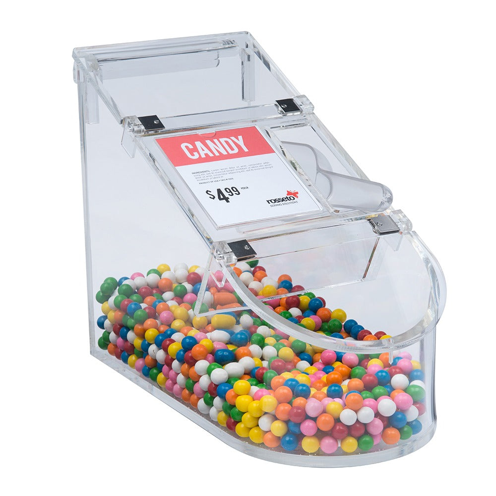 Rosseto SA126 Bulkshop Acrylic Bin, 3.5 gal. 55 Cups, Clear - Default Title