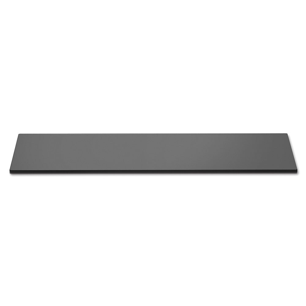 Rosseto Acrylic Riser Shelf, 7/16" High, Black - 33 1/2" x 7 3/4" Rectangular Narrow