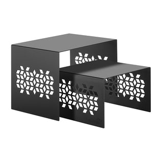 Rosseto SK054 Mosaic Steel Riser Set, Black, 2/Set - Default Title