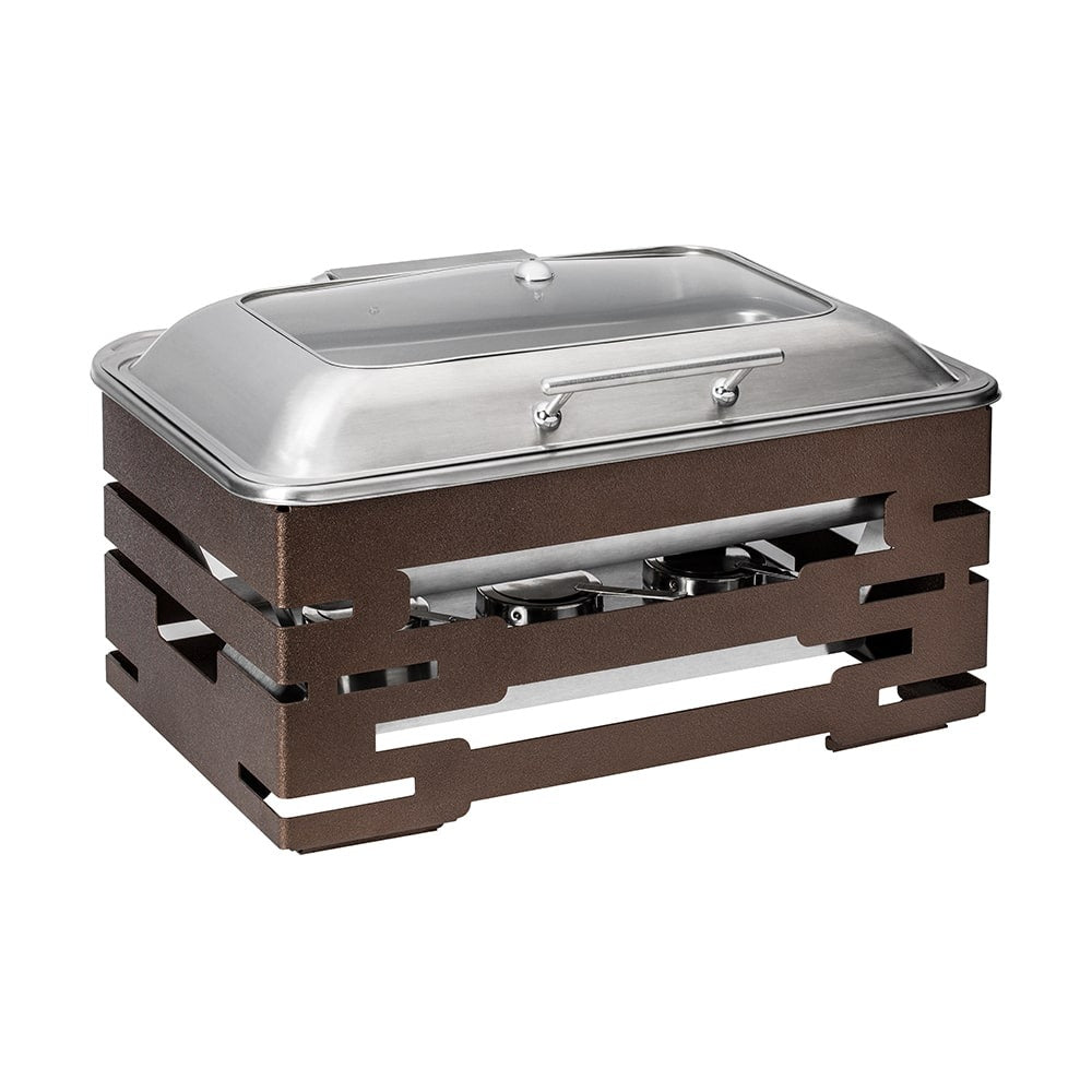 Rosseto Multi-Chef Stainless Steel Chafer, 9.51 qt., Silver - Bronze Accent