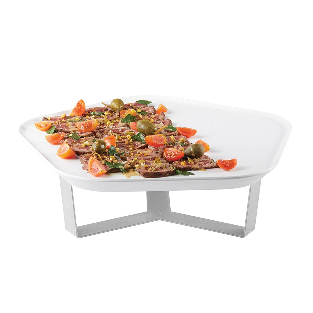 Rosseto SM269 Forme Melamine Polygon Tray, 4" High, White - Default Title
