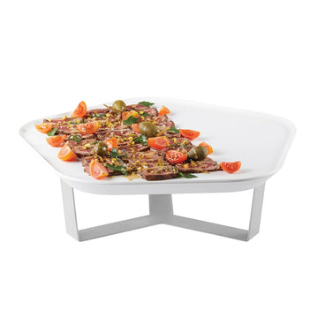 Rosseto SM269 Forme Melamine Polygon Tray, 4" High, White - Default Title