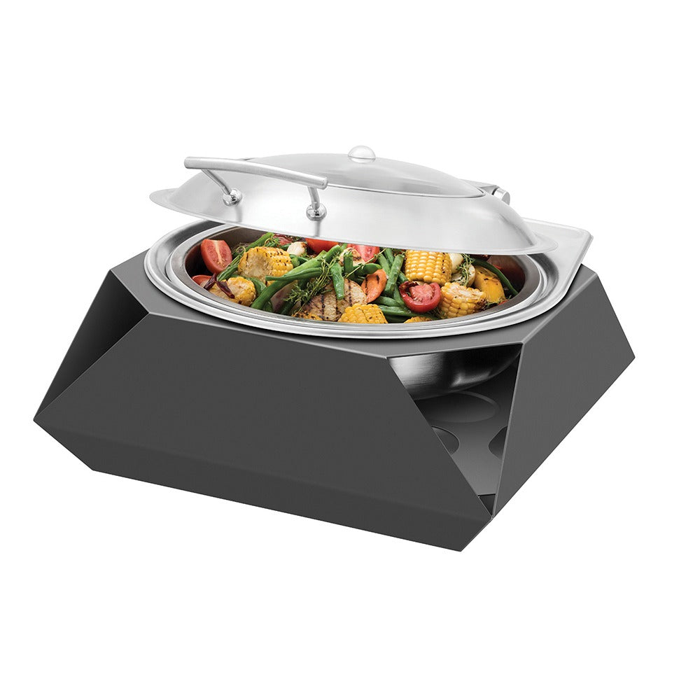 Rosseto Multi-Chef Diamond Chafer Stand, 19 1/8" x 19 1/8" - Black