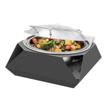 Rosseto Multi-Chef Diamond Chafer Stand, 19 1/8" x 19 1/8" - Black