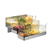 Rosseto Stainless Steel Condiment Station, 12" x 13" - Silver