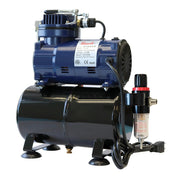 Paasche Airbrush Company Compressor, 5 1/2" x 7 3/4", 110-120V - Black Blue